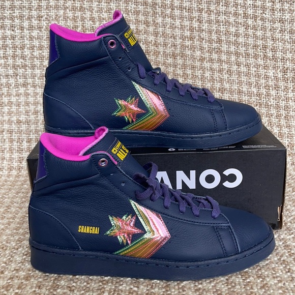 Converse Pro Leather Hi Obsidian/Hyper Magenta WMNS - Picture 3 of 16